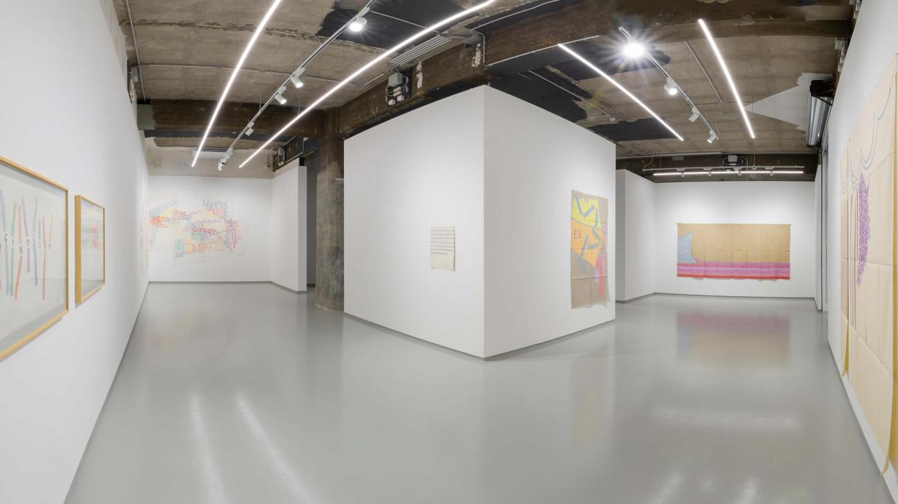 Giorgio Griffa, UNFINISHED, Art Space FGG, Torino, 2025 - installation view