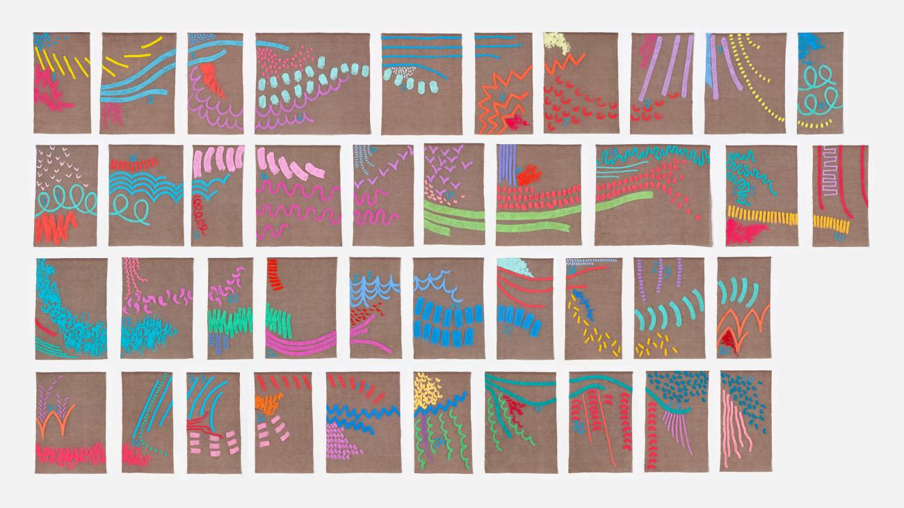 Giorgio Griffa, Quaranta tele, 2001