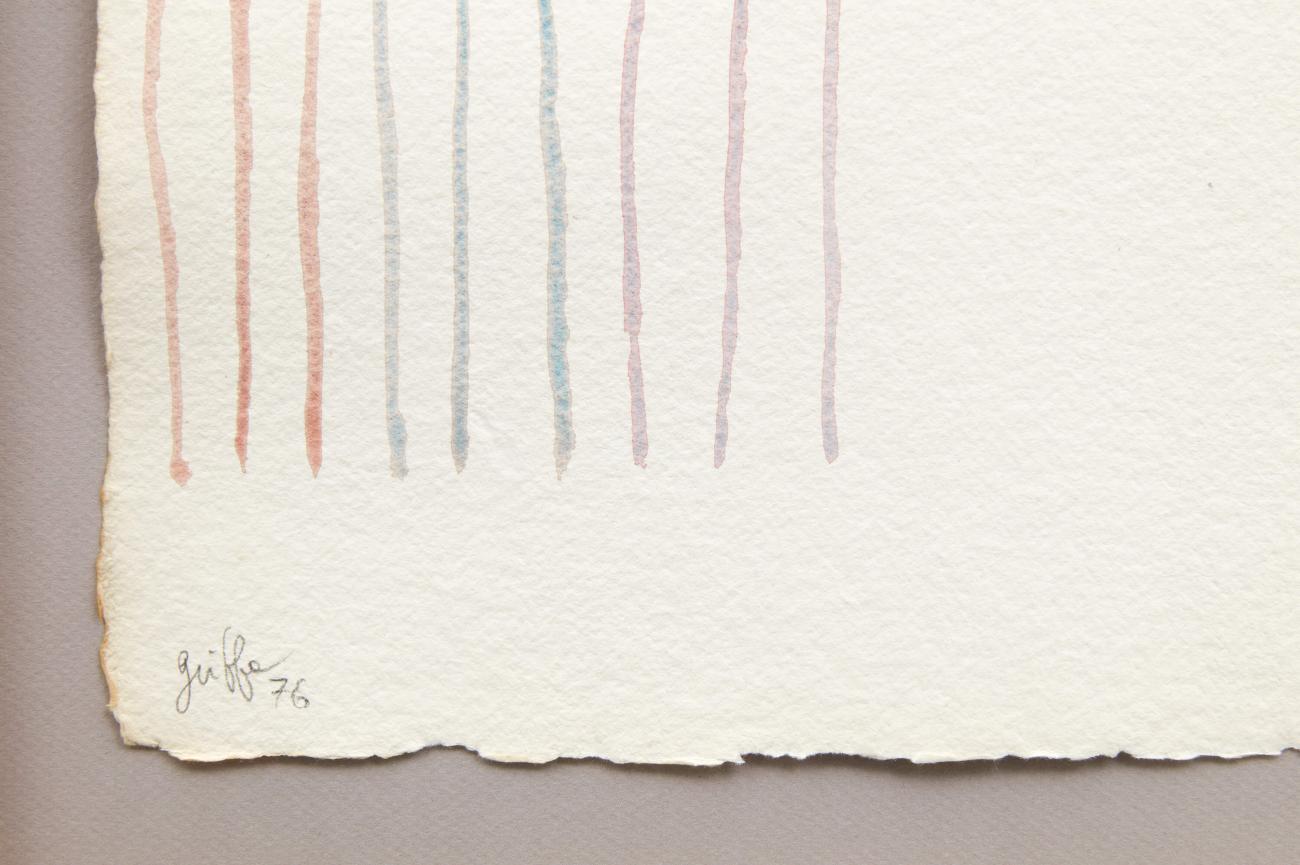 Giorgio Griffa, Senza titolo, 1976 - watercolor on paper (detail)