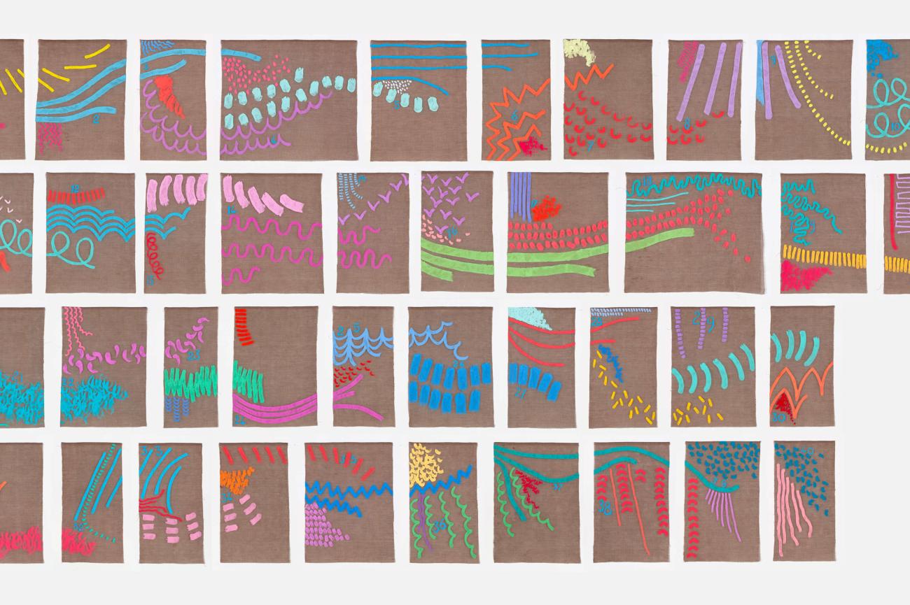 Giorgio Griffa, Quaranta tele, 2001